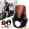 Harley Smoke Headlight Fairing Windshield w/ Extension Blocks (2006-2017)