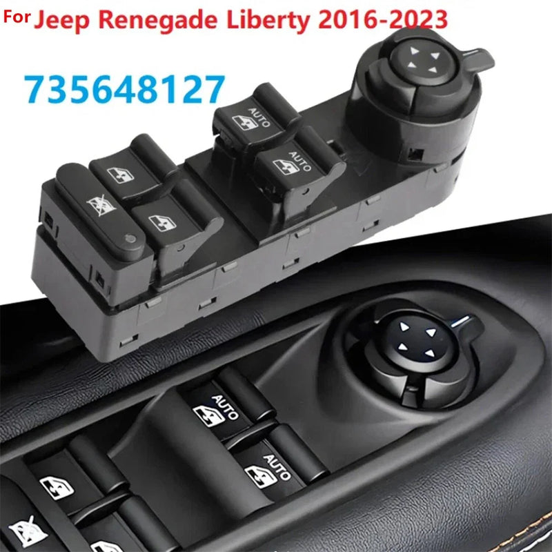 Jeep Renegade Liberty Driver Side Power Window Switch 18-Pin (2016-2023)