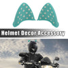 1 x Pair Universal Motorcycle TPU Cat Ears Shape Helmet Decor Fluorescent Blue