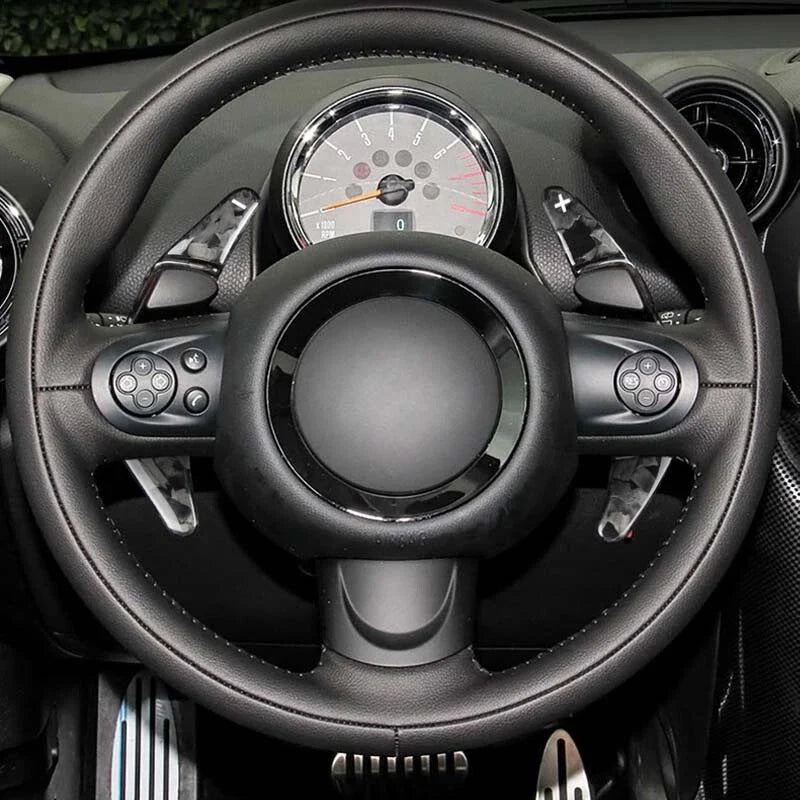 Mini Cooper R56 LCI Carbon Fiber Steering Wheel Shifter Paddle Extension Fit