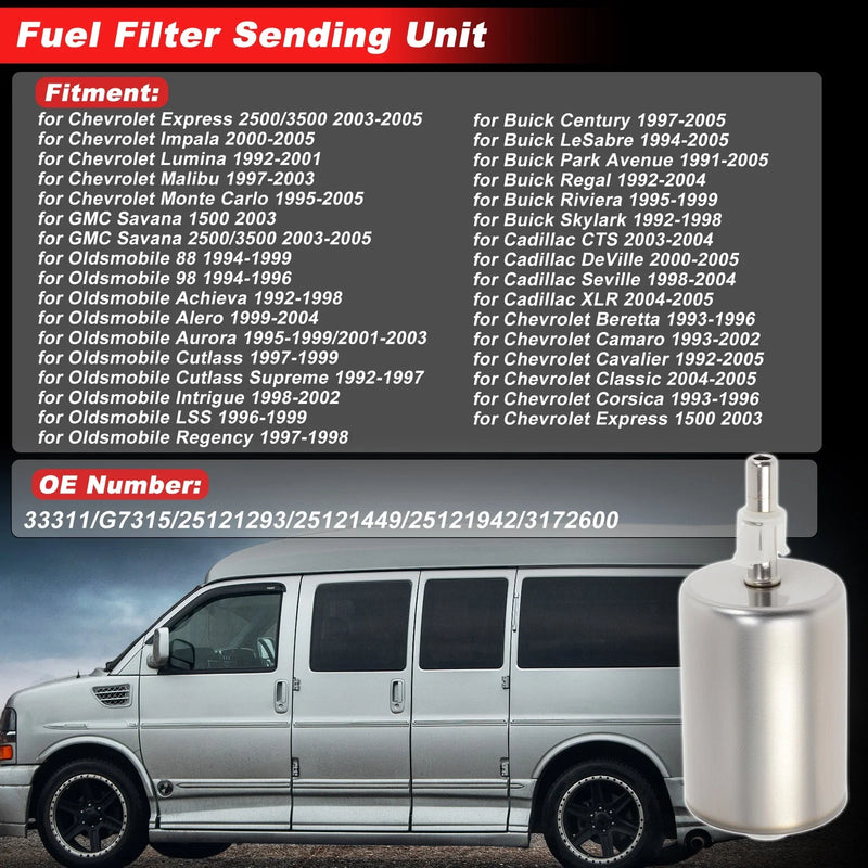Buick Century Fuel Filter Assembly Metal (1997–2005)