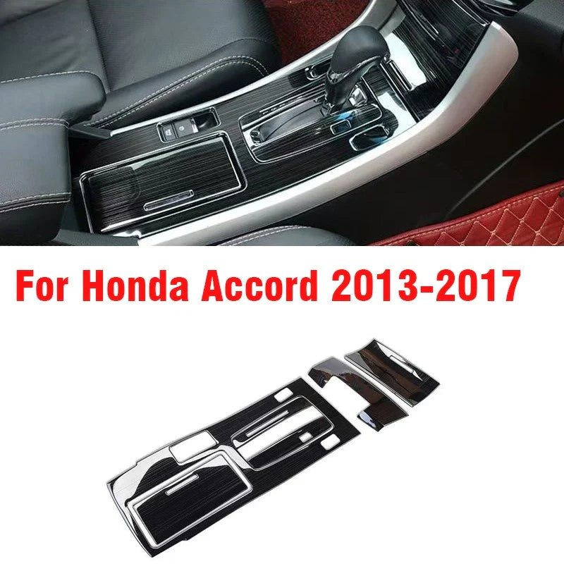 Honda Accord Steel Central Console Gear Shift Panel Trim (2013–2017)