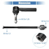 Dodge Journey 4 x Front Inner Outer Tie Rod End Links (2011-2020)