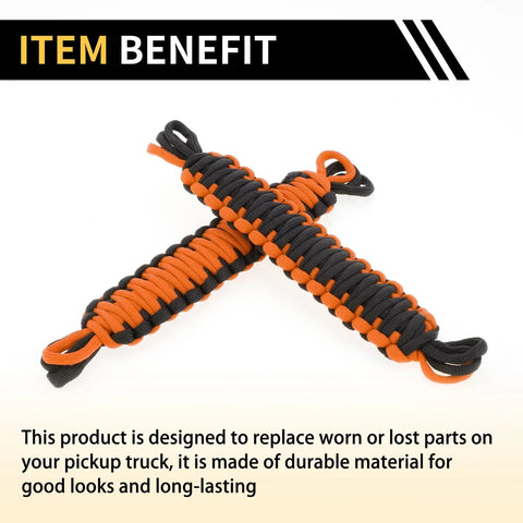 Jeep Wrangler TJ JK JKU (2007-2018) Black Orange 2 x Door Limiting Straps