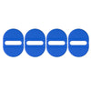 4 x Universal Blue Carbon Fiber Door Lock Striker Cover Trims