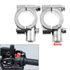 Motorcycle Chrome 22MM 8mm Handlebar Mirrors Mount Holder Clamp