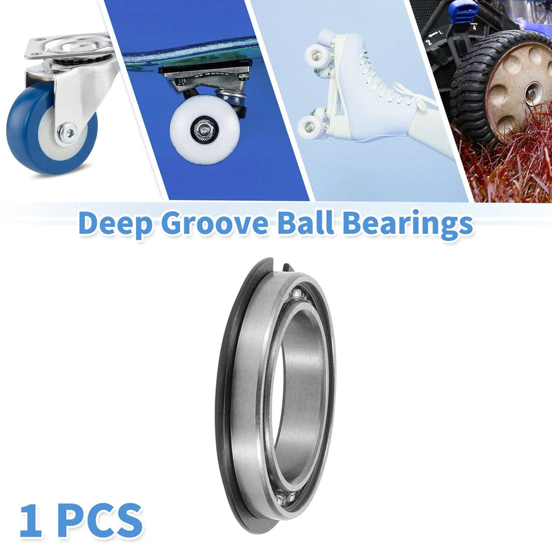 25x37x7mm Deep Groove Ball Bearings 1 Pc Silver Tone