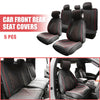 Ford F-150 Crew Cab 2009-2023 Black Red 5 Pcs Front Rear Seat Covers