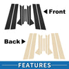 Ford Fiesta (2011-2015) Black 10 x Door Pillar Window Trim