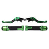 Ducati Panigale Green Extendable Brake Clutch Lever Grip Set (2012-2019)