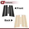 Acura TSX (2009 - 2014) Black 6 x Car Door Pillar Window Trim