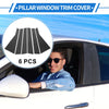 Hyundai Santa Fe (2013-2018) Carbon Fiber 6 Pcs Door Pillar Window Trim