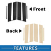 Mitsubishi Lancer 6 Pcs Black Door Pillar Window Trim (2008-2017)