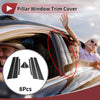 Nissan Teana Black Carbon Fiber Door Pillar Window Trim (2002-2007)