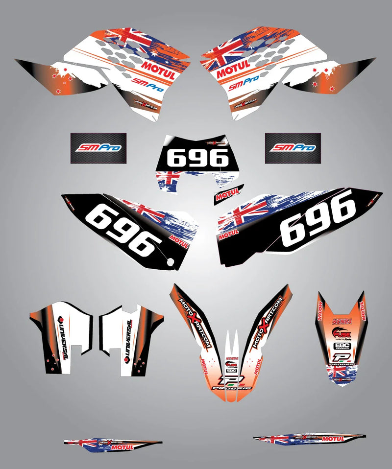 KTM 250 SX (2007-2010) Stickers Custom Graphic Kit - AUSSIE PRIDE