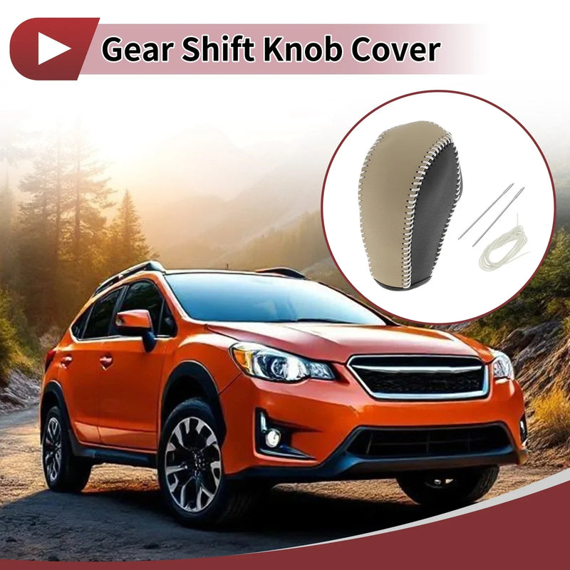 Subaru Forester (2014-2017) Black Beige Gear Shift Knob Cover