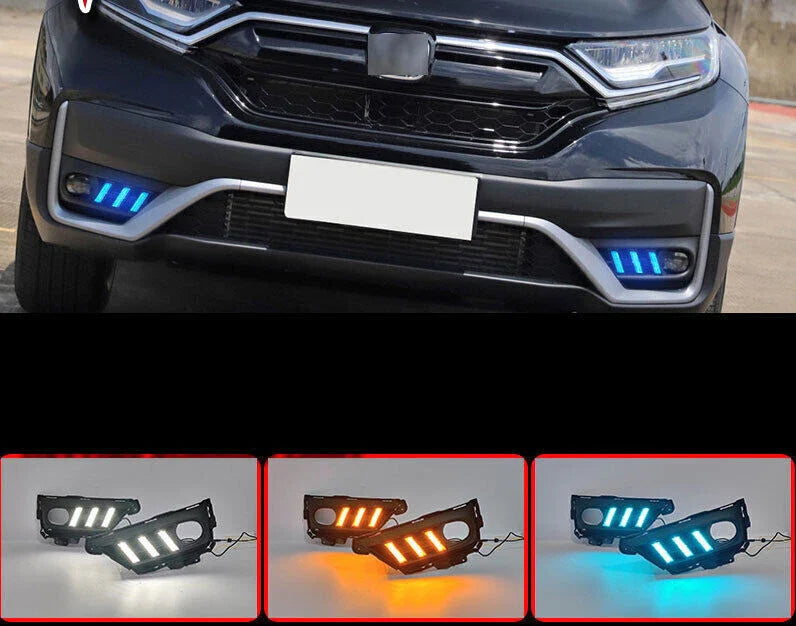 Honda CR-V 3-Color LED DRL Fog Light Turn Signal Lamp (2020-2022)