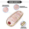 Hyundai Tucson 2020-2022, 5 Button Soft TPU Pink Key Fob Cover