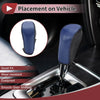 Ford Fiesta (2009-2012) Black Blue Faux Leather Car Gear Shift Knob Cover