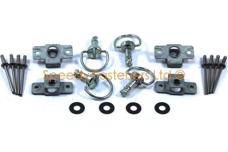 MG MGB 5x dzus fasteners 6mm D-ring quarter-turn battery cover (1962–1980)