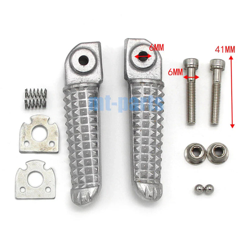 Yamaha YZF R6 YZF600 Silver Rear Footrest Pegs (1999-2020)