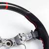 Toyota Land Cruiser Prado Carbon Flat Bottom Suede Steering Wheel (2009-2023)