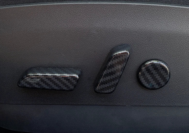 Tesla Model 3 ABS Carbon Fiber Seat Adjustment Switch Cover Trim (2018-2023)