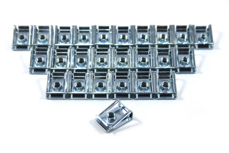 Confezione 25x Velocità Clip Punti Dadi Camino U Dado M6 6mm Carenatura