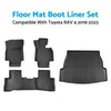 Toyota RAV4 4Pcs TPE 3D Floor Mats Boot Liner (2019-2023)