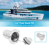 Marine Boat 1.5" Keyless Polished Stainless Steel Fuel Deck Fill