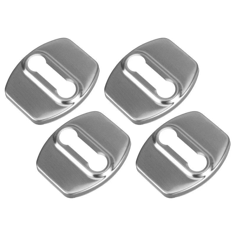 Kia GT 4 x Silver Stainless Steel Door Lock Protector Covers