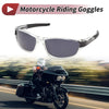 Riding Goggles Gray Lens Transparent Frame Tri-acetel Cellulose