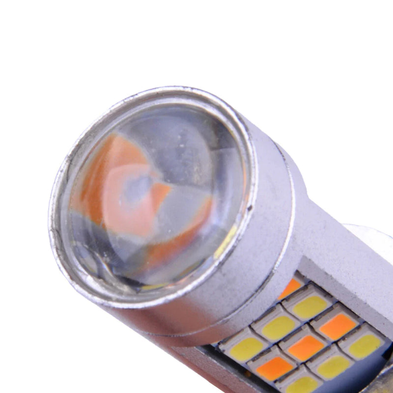 Car 4x 3157 LED DRL Switchback Turn Signal Parking Light Bulbs