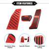 Toyota Rav4 (2019-2023) Red Aluminum Rubber Gas Brake Footrest Pedal Cover