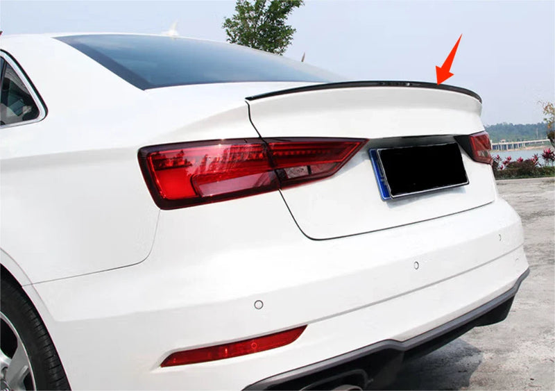 Audi A3 Sedan 2014-2020 Unpainted Factory Style Rear Trunk Spoiler Wing