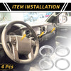 Jeep Wrangler JL JLU (2018-2020) - 4 Pcs AC Vent Dashboard Decor Rings