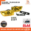 Yellow 2" Universal Car Fog Lamp Spot Light Glass Lens Halogen H3 55W 12V