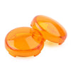 Harley Touring Softail Dyna Turn Signal Lights Amber Lens Covers
