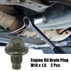 Ford M14 x 1.5 Steel Oil Drain Plug Screws with Seal Rings