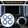 Jeep Wrangler JK JKU (2011-2017) Blue AC Vent Dashboard Decoration Rings
