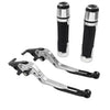 Yamaha MT-15, XSR155 Silver Brake Clutch Lever Handlebar Grip Set