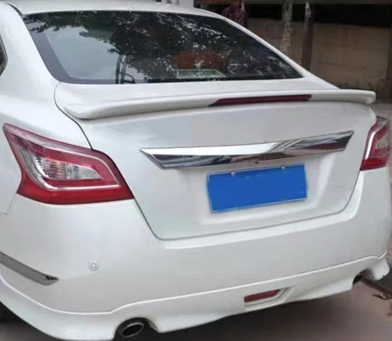 Nissan Altima Sedan Pearl White Rear Trunk Spoiler with Light (2013-2015)