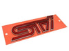 Subaru WRX STI Rear Red Trunk Badge Emblem (2014–2018)
