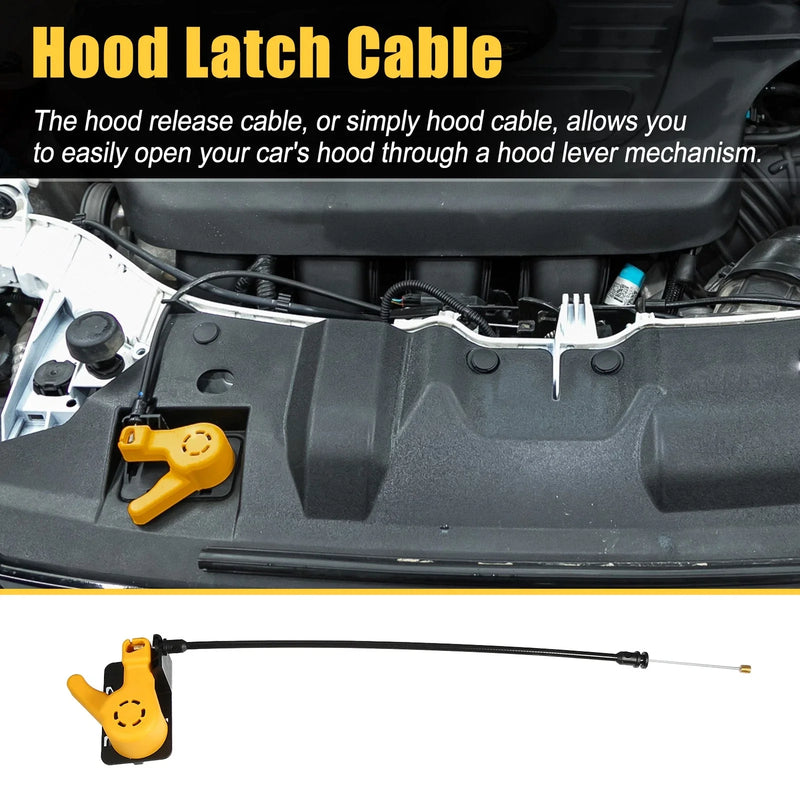 Ford Focus 1.0L 2.0L 2.3L Hood Release Handle Cable (2012-2018)
