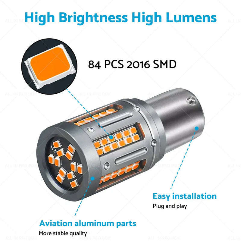 Holden Commodore LED Amber Front/Rear Indicator Bulbs (1997-2017)
