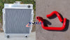 Datsun 1200 120Y B110 3 Row Alloy Radiator + Blue Hose (1970-1976)