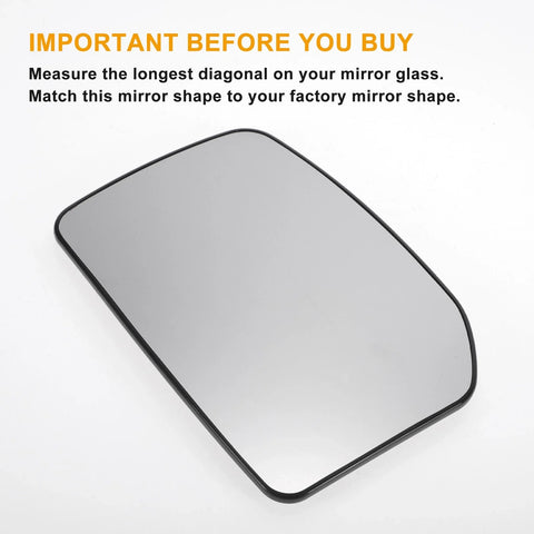 Ford Transit MK6 MK7 Left Upper White Convex Heated Mirror Glass (2000-2013)
