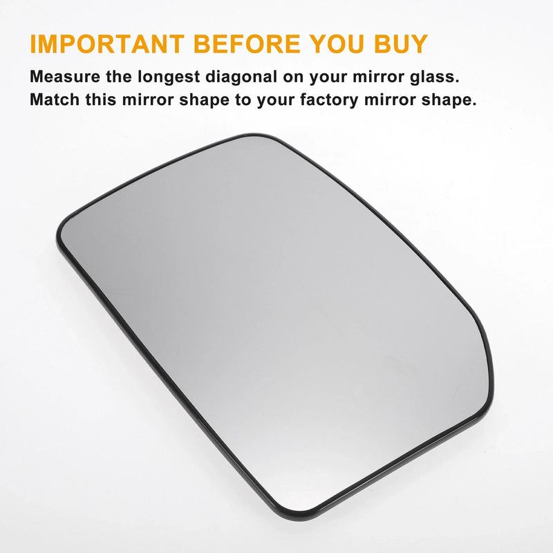 Ford Transit MK6 MK7 Left Upper White Convex Heated Mirror Glass (2000-2013)