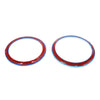 BMW 3 Series Blue Front & Rear Emblem Ring Cover Trim Hood Logo Ring