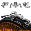 Harley Motorcycle 7" Headlight Visor Skull Ornament Trim